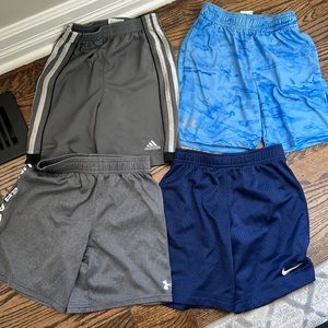 Lot of four little boy basketball style shorts (sold as set), sizes 5 and 6 (-7)